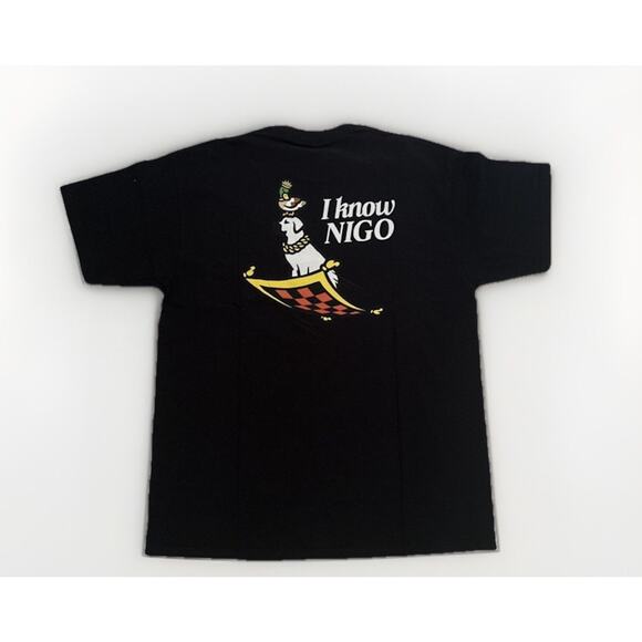 BAPE Founder Nigo x Human Made "I Know Nigo" Magic Carpet Tee Black Medium - Picture 1 of 5